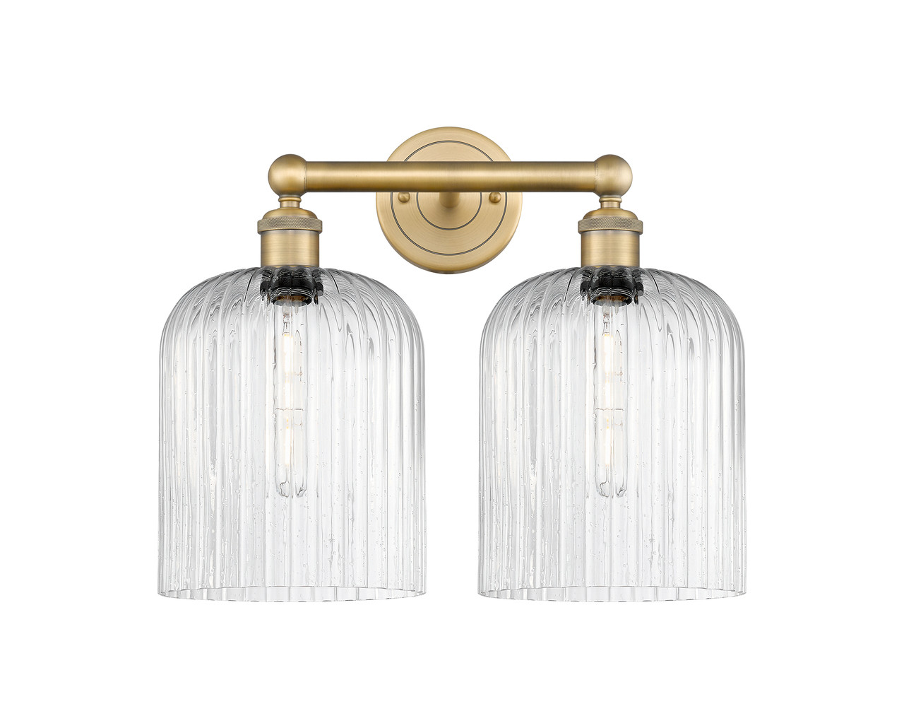 INNOVATIONS 616-2W-BB-G559-8SDY Bridal Veil 2-Light Bath Vanity Light Brushed Brass
