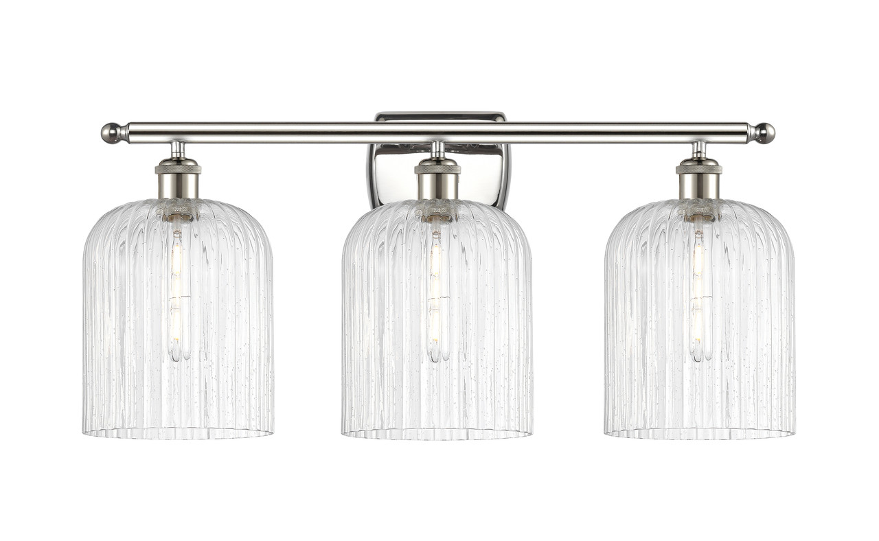 INNOVATIONS 516-3W-PN-G559-8SDY Bridal Veil 3-Light Bath Vanity Light Polished Nickel