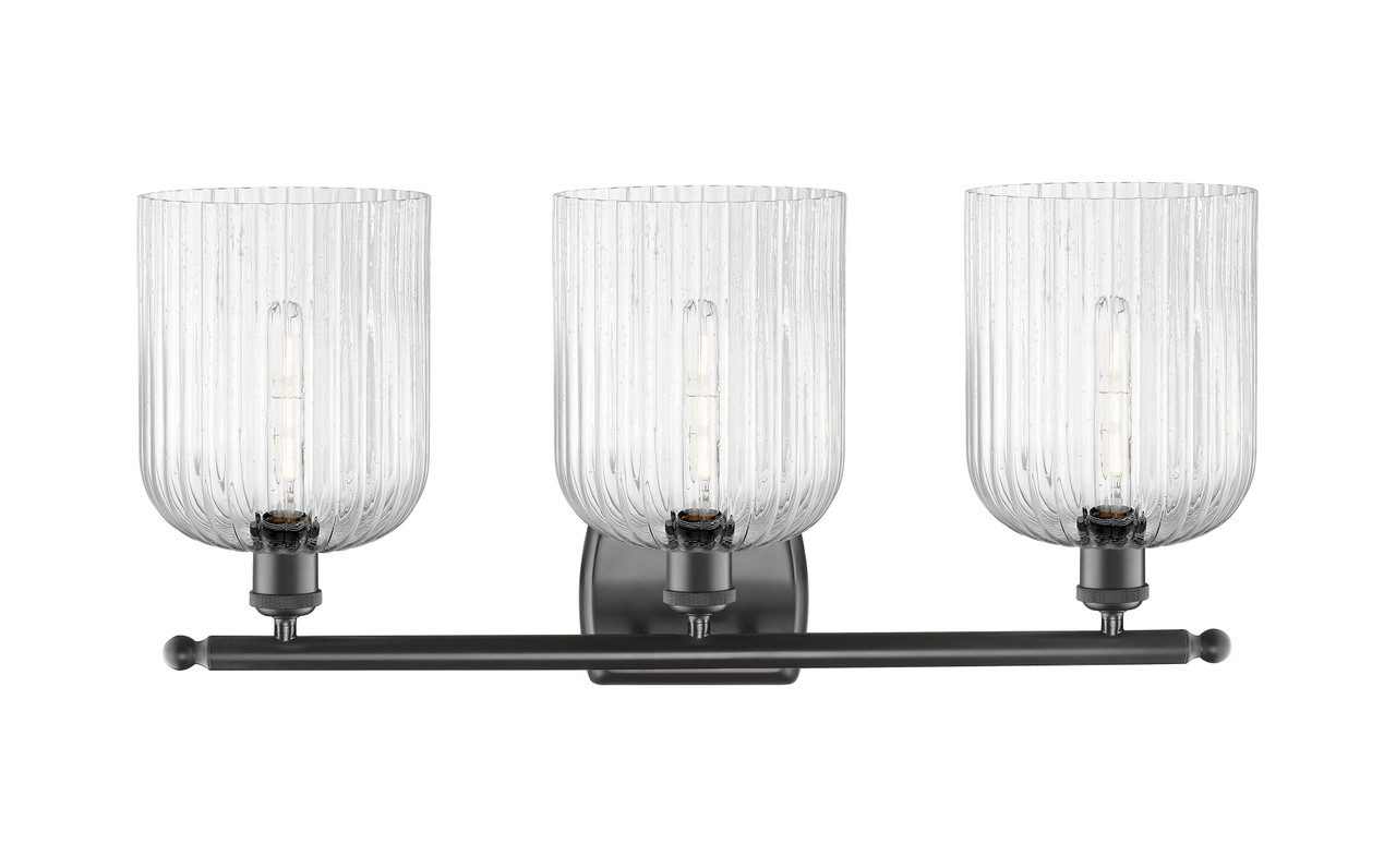 INNOVATIONS 516-3W-OB-G559-8SDY Bridal Veil 3-Light Bath Vanity Light Oil Rubbed Bronze