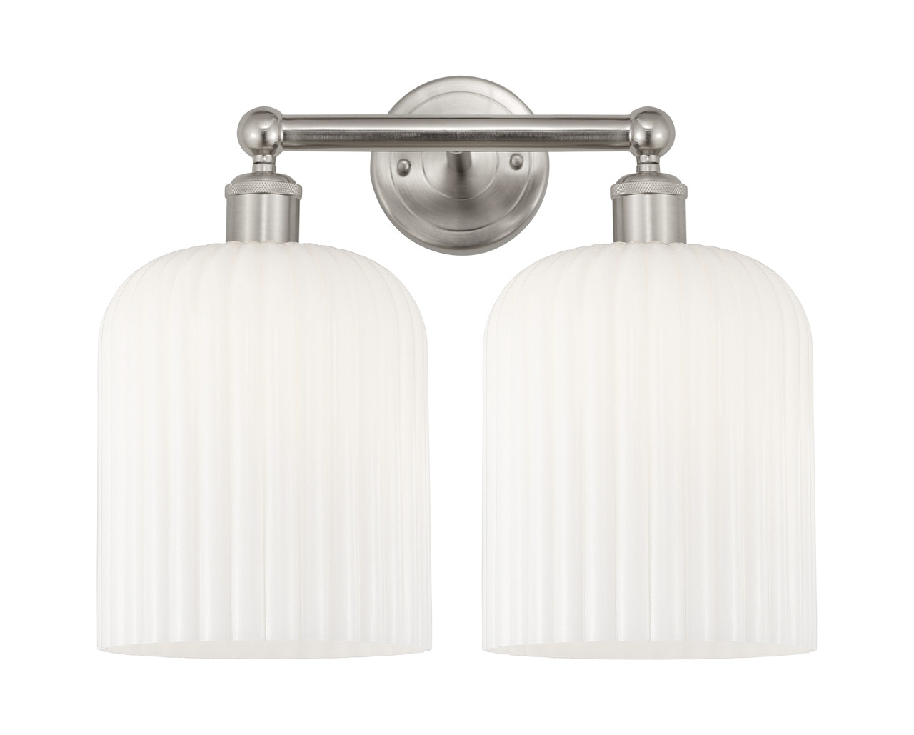 INNOVATIONS 616-2W-SN-G559-8GWH Bridal Veil 2-Light Bath Vanity Light Brushed Satin Nickel