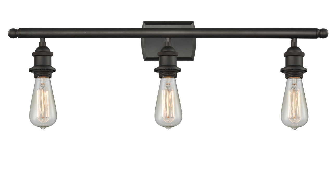 INNOVATIONS 516-3W-OB-G559-8GWH Bridal Veil 3-Light Bath Vanity Light Oil Rubbed Bronze