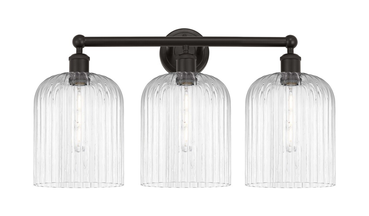 INNOVATIONS 616-3W-OB-G559-8CL Bridal Veil 3-Light Bath Vanity Light Oil Rubbed Bronze