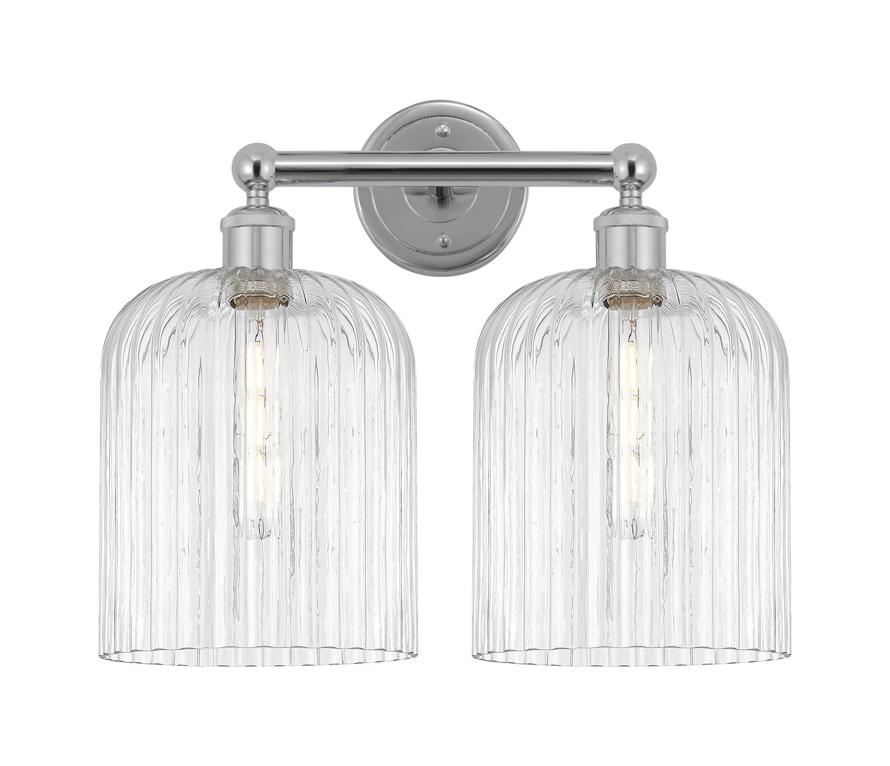 INNOVATIONS 616-2W-PC-G559-8CL Bridal Veil 2-Light Bath Vanity Light Polished Chrome