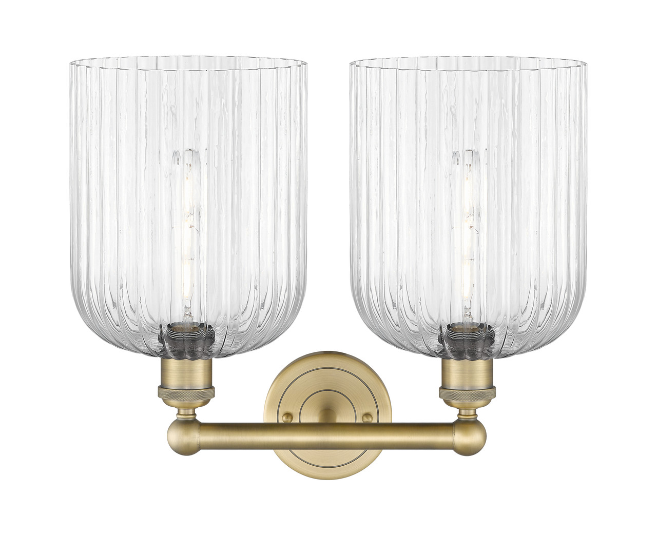 INNOVATIONS 616-2W-BB-G559-8CL Bridal Veil 2-Light Bath Vanity Light Brushed Brass