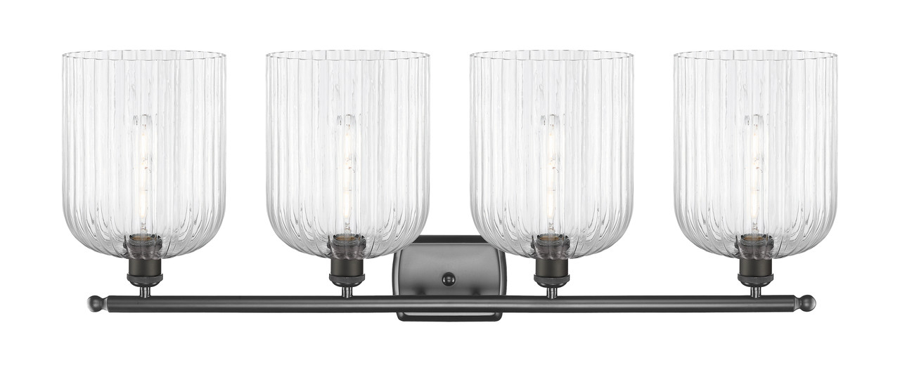 INNOVATIONS 516-4W-OB-G559-8CL Bridal Veil 4-Light Bath Vanity Light Oil Rubbed Bronze