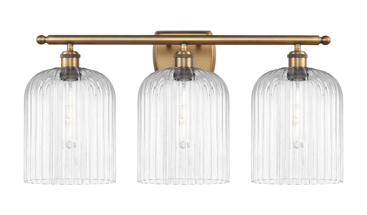 INNOVATIONS 516-3W-BB-G559-8CL Bridal Veil 3-Light Bath Vanity Light Brushed Brass