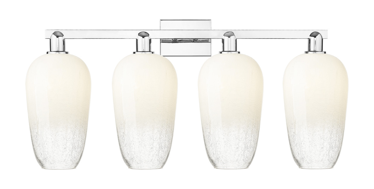 INNOVATIONS 716-4W-PC-G484-7OP Brookhaven Flute 4-Light Bath Vanity Light Polished Chrome