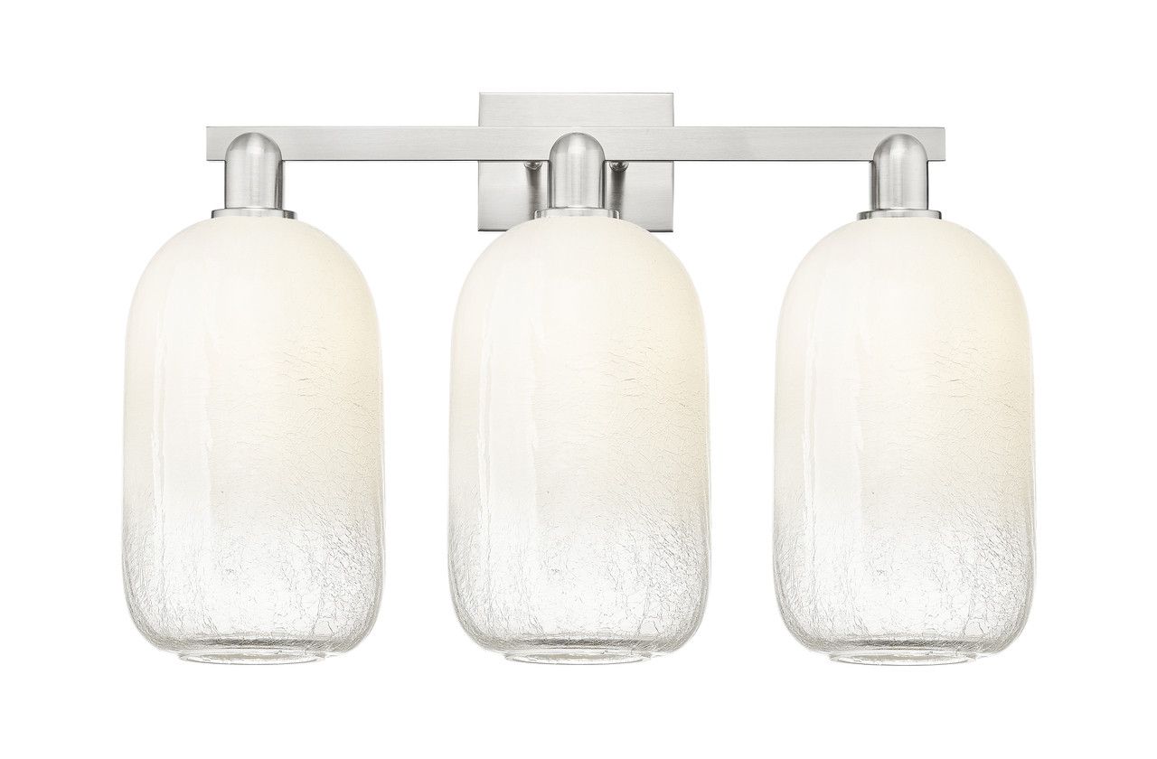 INNOVATIONS 716-3W-SN-G482-7OP Brookhaven Cloche 3-Light Bath Vanity Light Brushed Satin Nickel