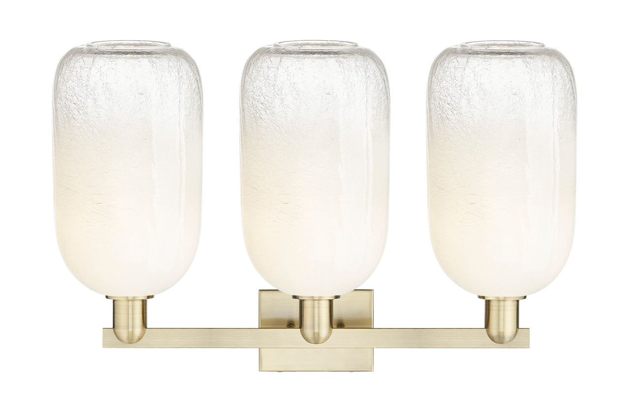INNOVATIONS 716-3W-AB-G482-7OP Brookhaven Cloche 3-Light Bath Vanity Light Antique Brass