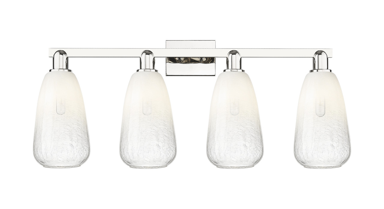 INNOVATIONS 716-4W-PN-G480-6OP Brookhaven Almond 4-Light Bath Vanity Light Polished Nickel