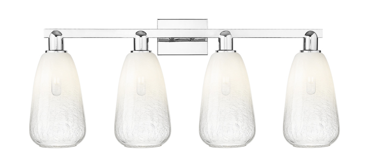 INNOVATIONS 716-4W-PC-G480-6OP Brookhaven Almond 4-Light Bath Vanity Light Polished Chrome