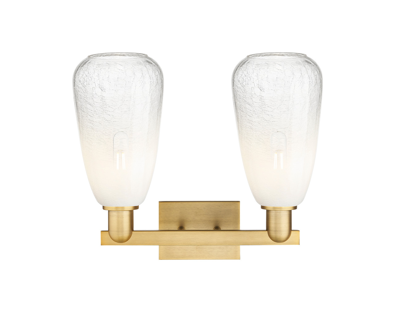 INNOVATIONS 716-2W-BB-G480-6OP Brookhaven Almond 2-Light Bath Vanity Light Brushed Brass