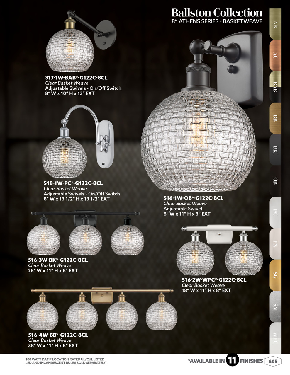 INNOVATIONS 516-2W-SG-G122C-8CL Athens 2-Light Bath Vanity Light Satin Gold