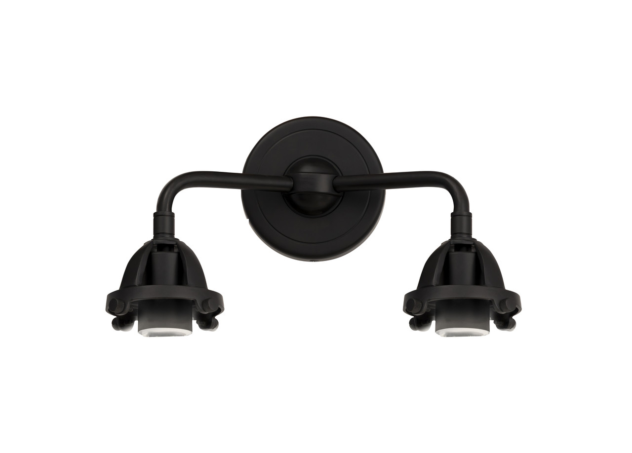 INNOVATIONS 288-2W-BK Nouveau 2 2-Light Bath Vanity Light Matte Black