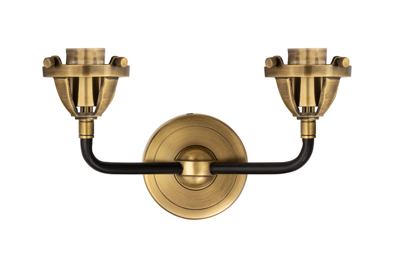 INNOVATIONS 288-2W-BAB Nouveau 2 2-Light Bath Vanity Light Black Antique Brass