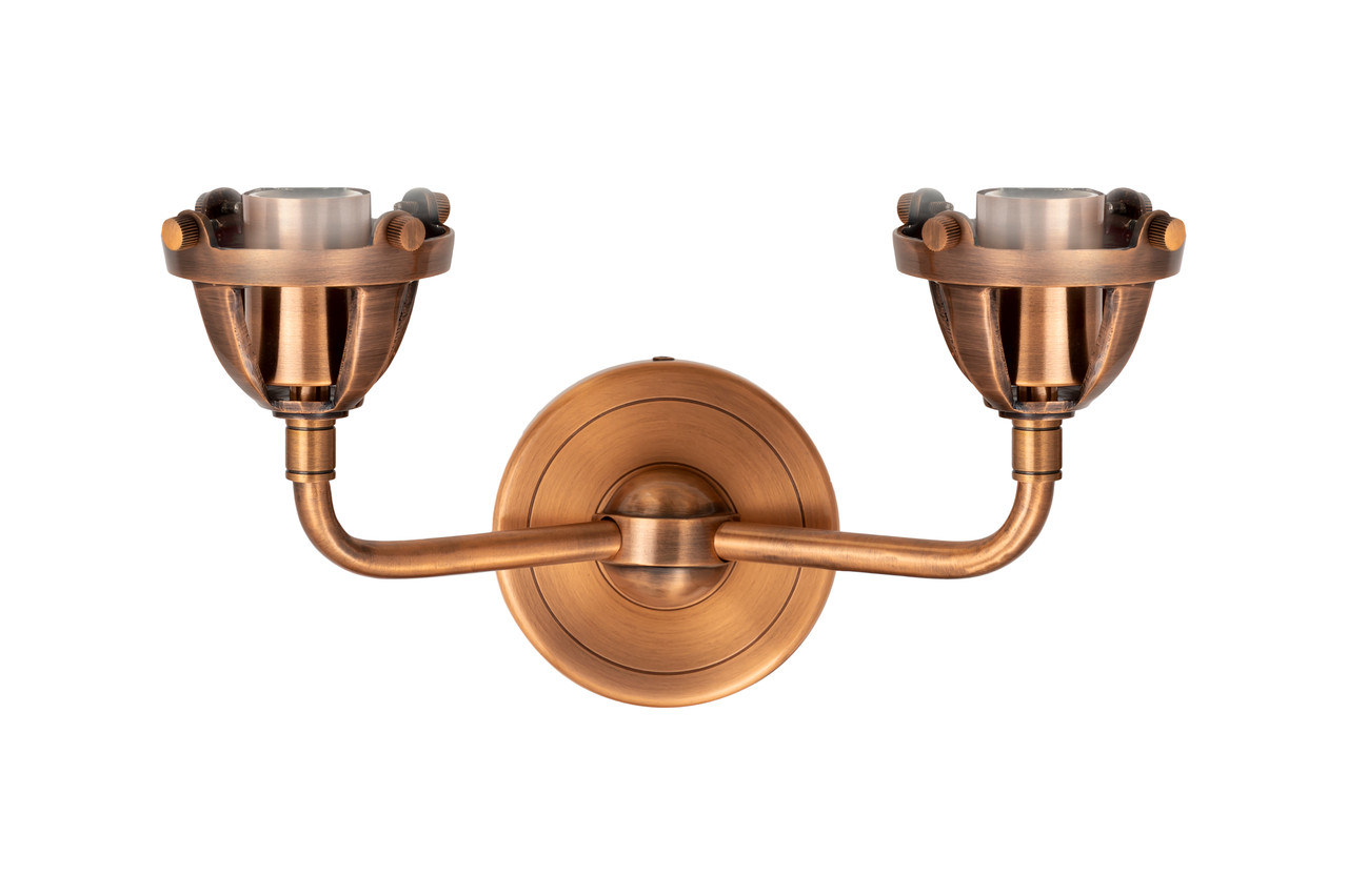 INNOVATIONS 288-2W-AC Nouveau 2 2-Light Bath Vanity Light Antique Copper