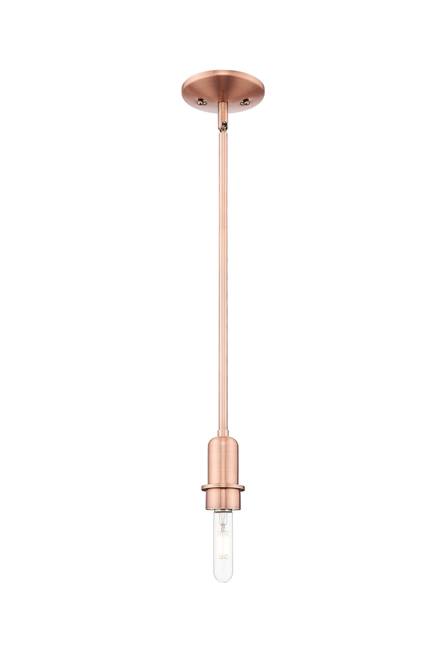 INNOVATIONS 716-1S-AC-G482-7AM Brookhaven Cloche 1-Light Mini Pendant Antique Copper