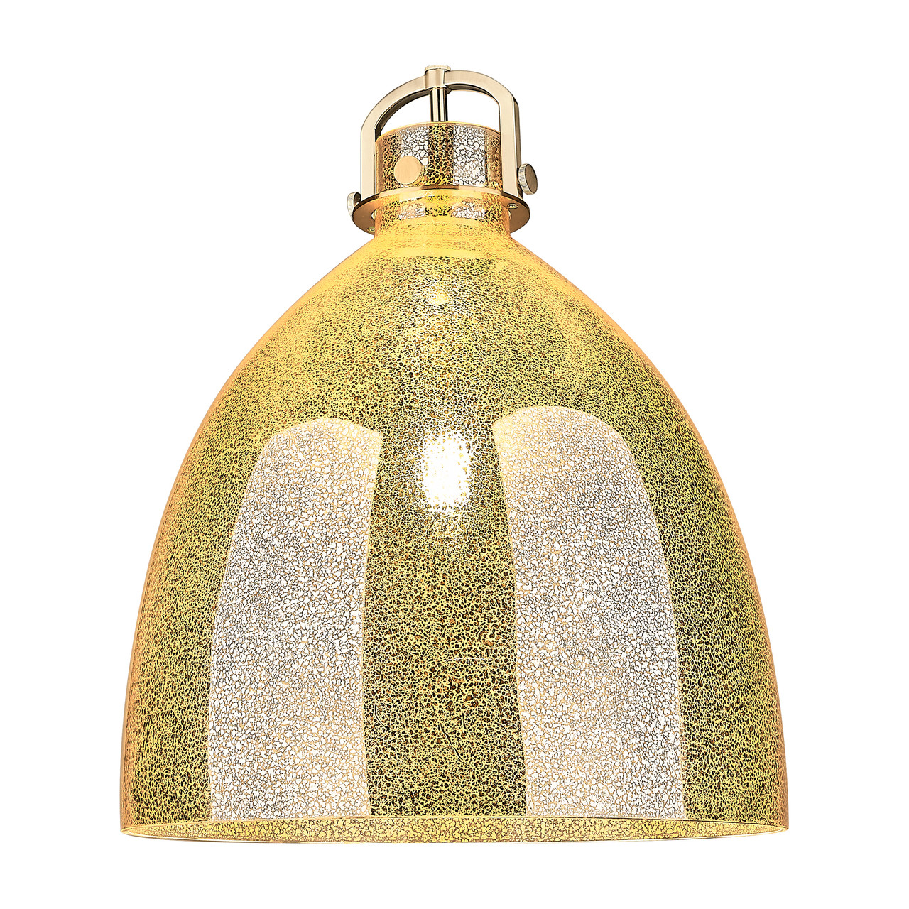 INNOVATIONS 411-1SL-BB-G412-18ME Newton Bell 1-Light Pendant Brushed Brass