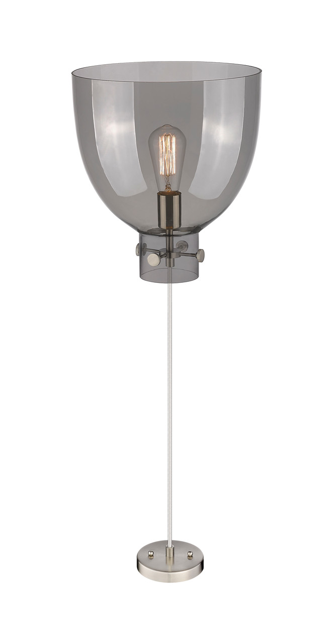 INNOVATIONS 410-1PM-SN-G412-12SM Newton Bell 1-Light Pendant Satin Nickel