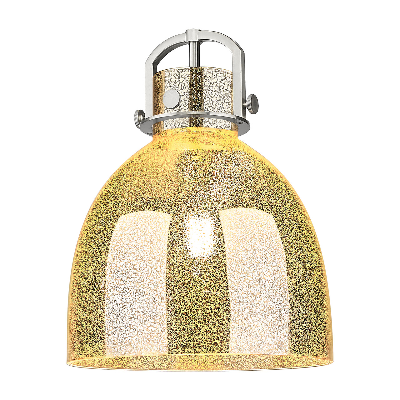 INNOVATIONS 410-1SM-BB-G412-12ME Newton Bell 1-Light Mini Pendant Brushed Brass