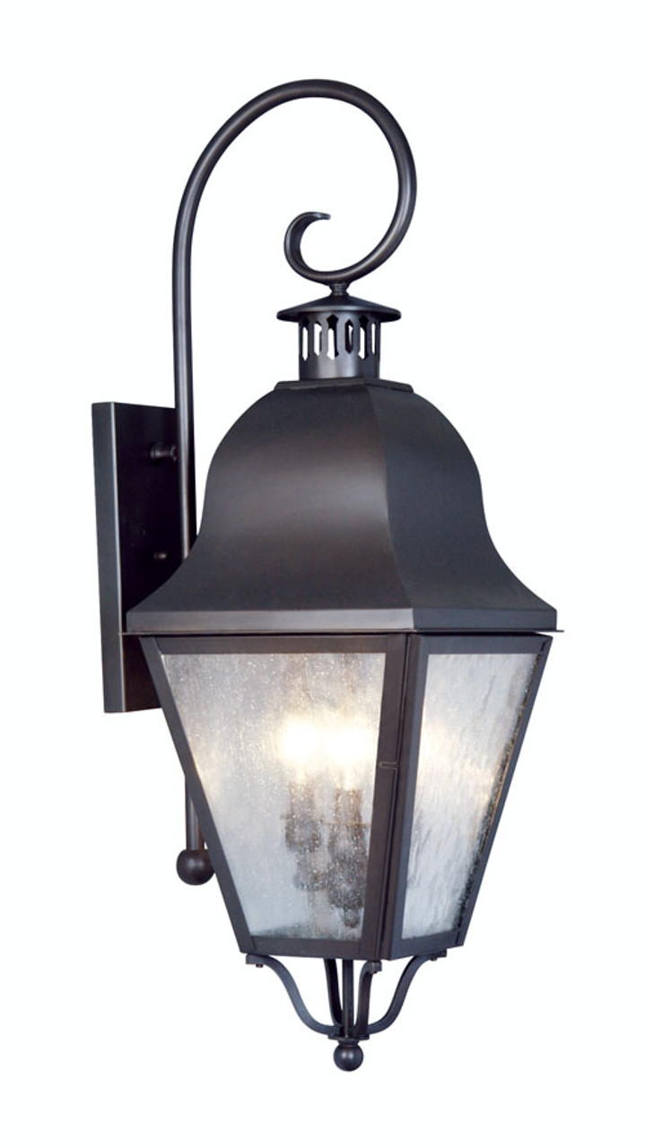 LIVEX Lighting 2555-07 Amwell 3-Light Outdoor Wall Lantern