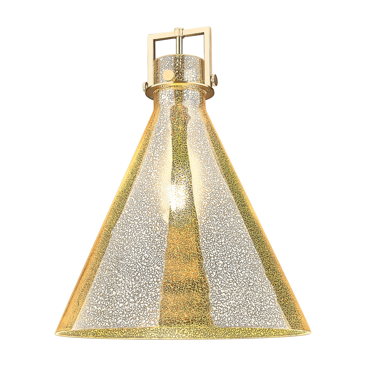 INNOVATIONS 411-1SL-BB-G411-18ME Newton Cone 1-Light Pendant Brushed Brass