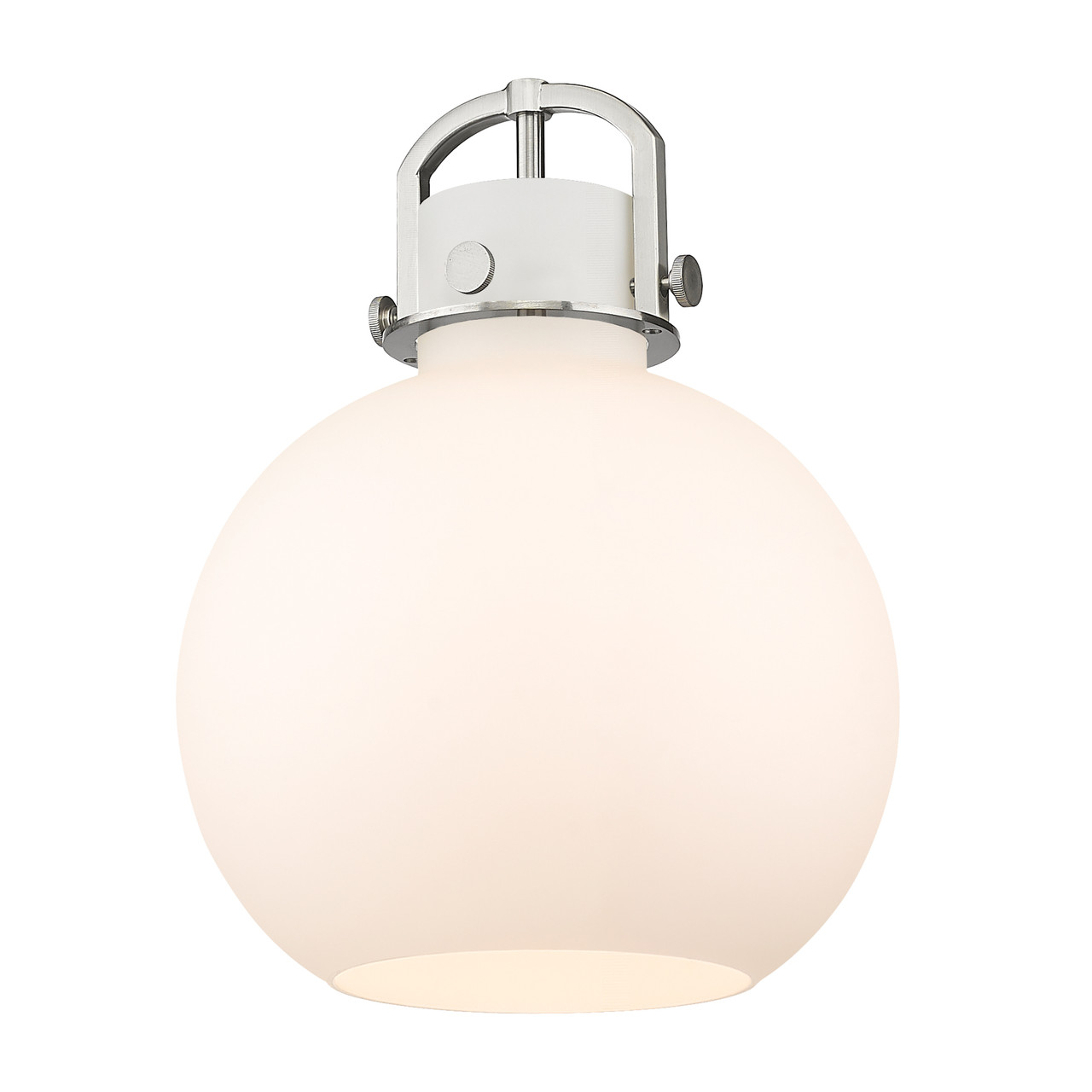 INNOVATIONS 411-1SM-BB-G410-12WH Newton Sphere 1-Light Mini Pendant Brushed Brass