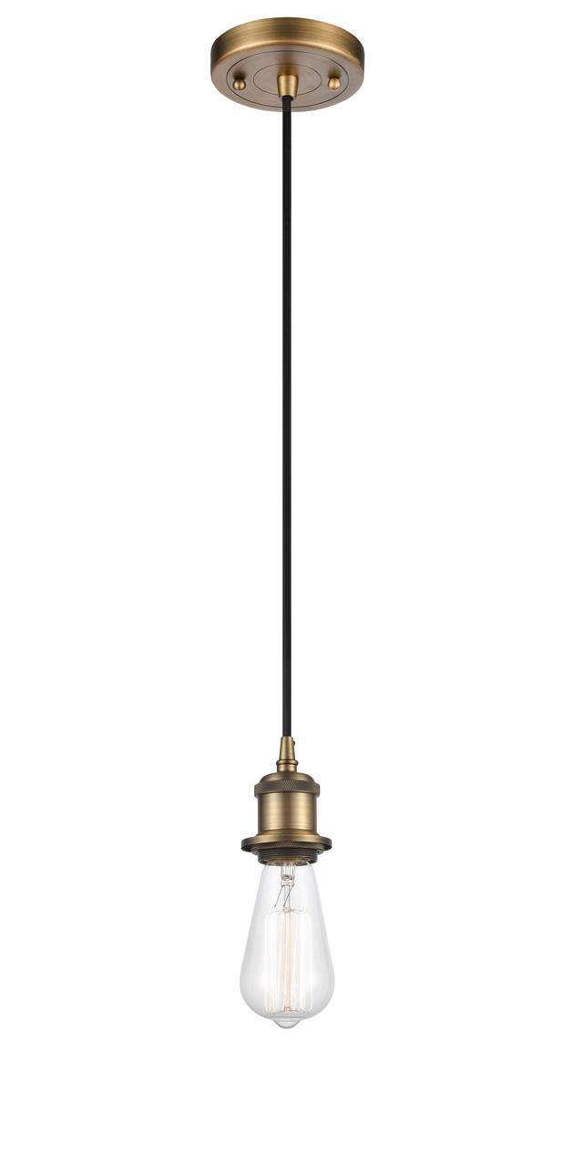 INNOVATIONS 516-1P-BB-G128-14 Athens 1-Light Pendant Brushed Brass