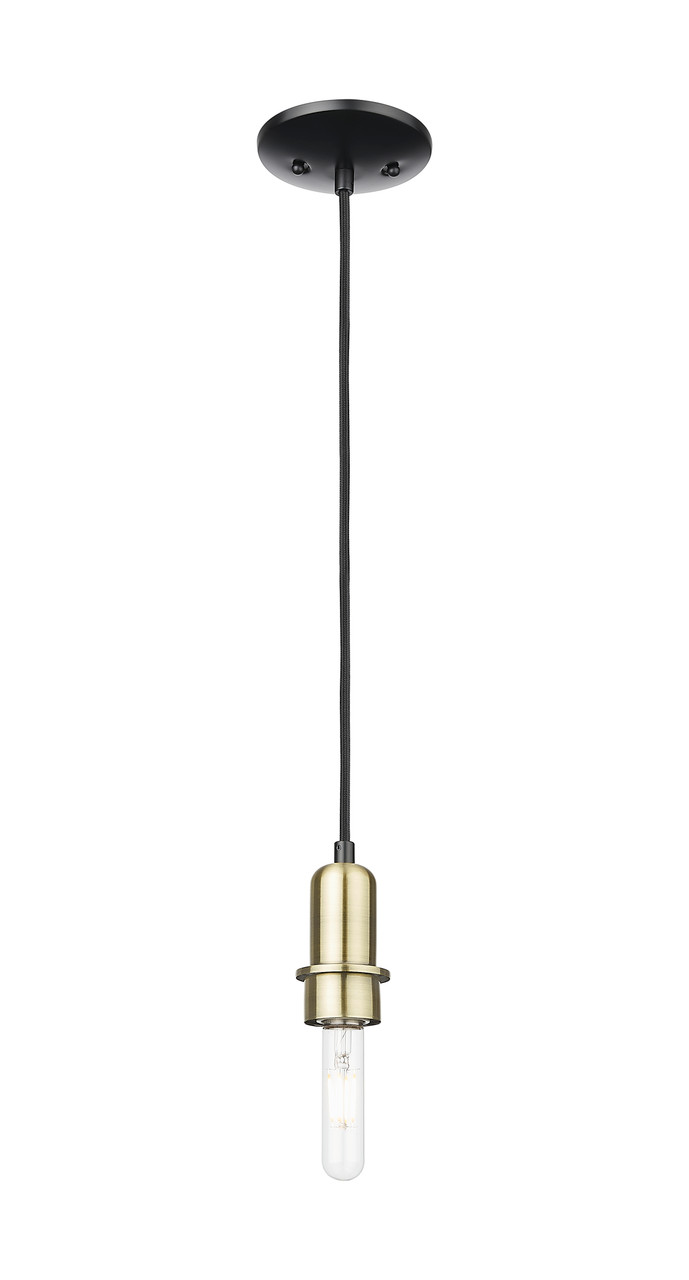 INNOVATIONS 716-1P-BAB-G483-8OP Brookhaven Globe 1-Light Mini Pendant Black Antique Brass