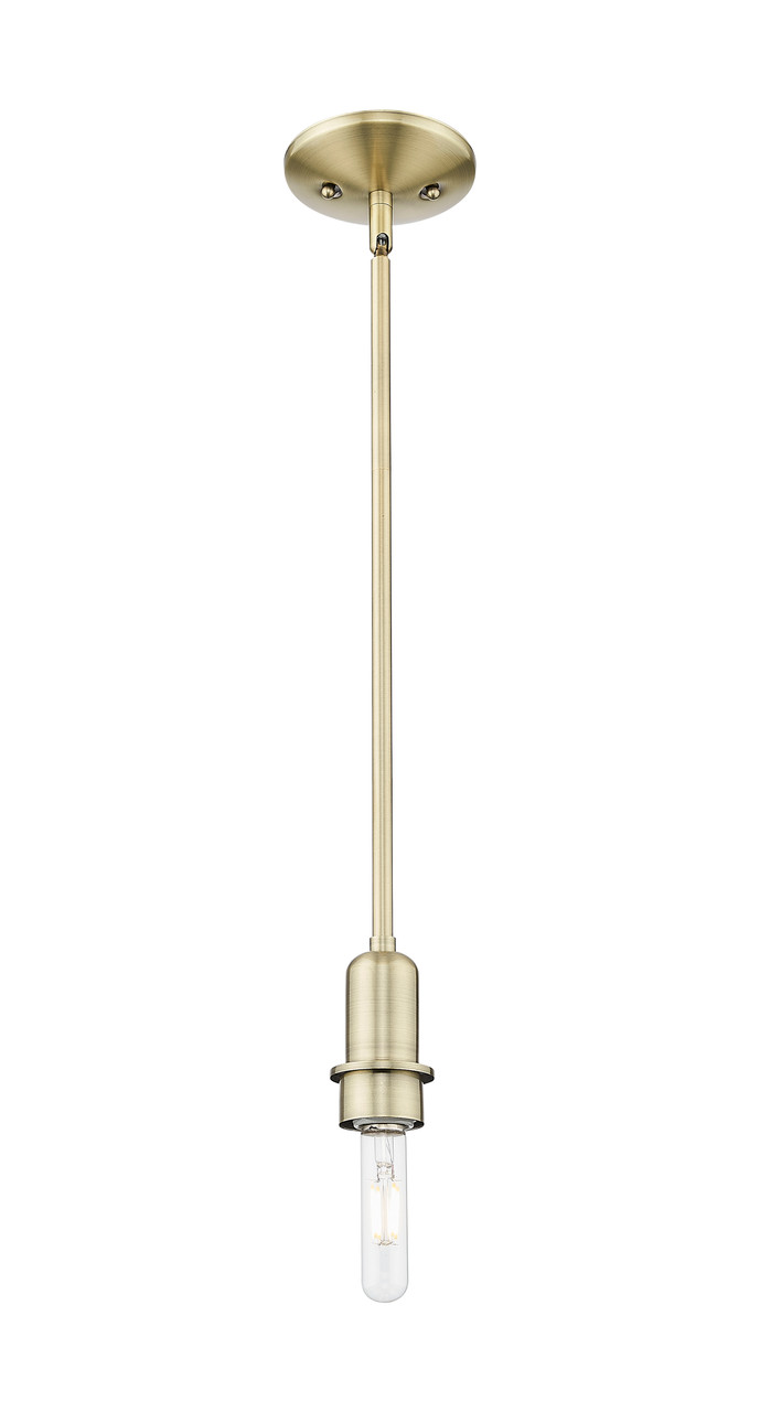 INNOVATIONS 716-1S-AB-G480-6OP Brookhaven Almond 1-Light Mini Pendant Antique Brass