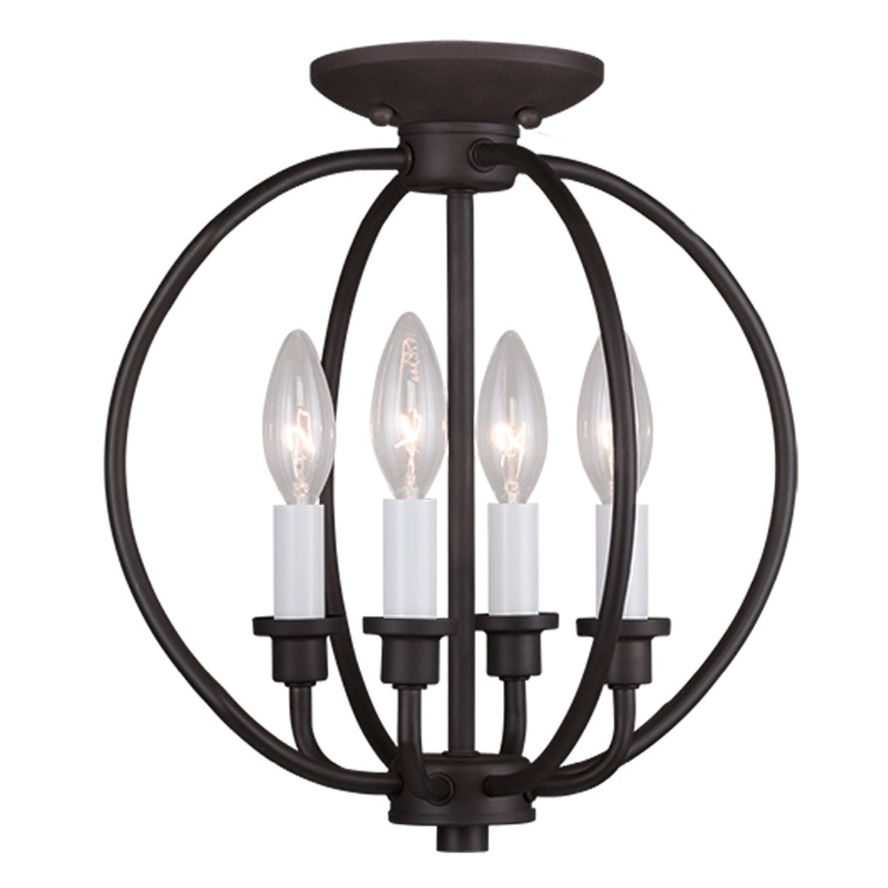 LIVEX Lighting 4664-07 Milania 4-Light Convertible Pendant Light