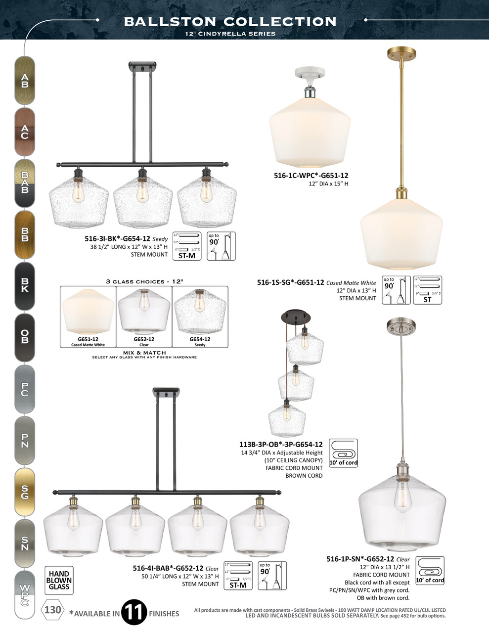 INNOVATIONS 113B-3P-OB-G654-12 Cindyrella 3-Light Multi Pendant Oil Rubbed Bronze