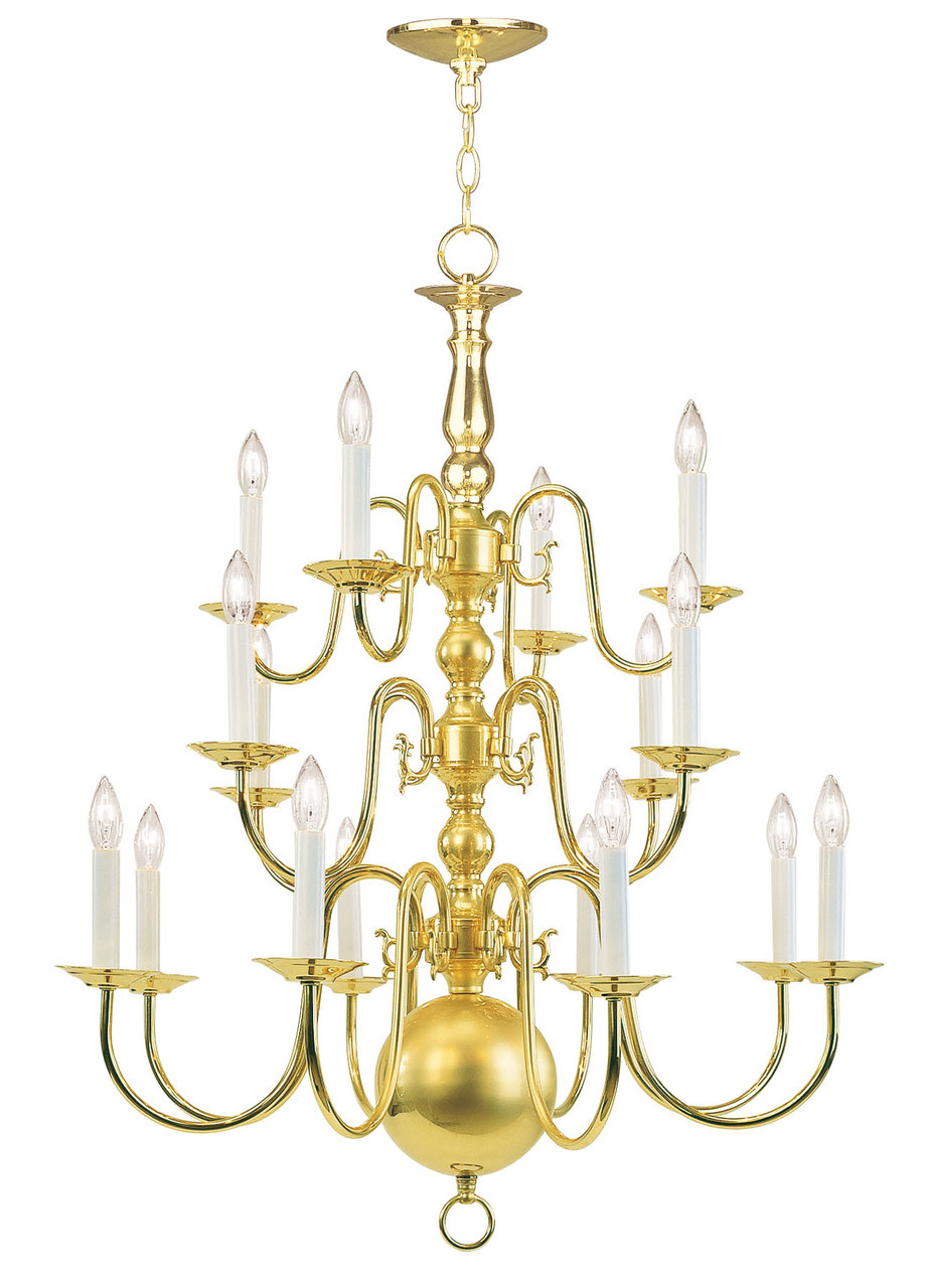LIVEX Lighting 5016-02 Williamsburg 16-Light Chandelier