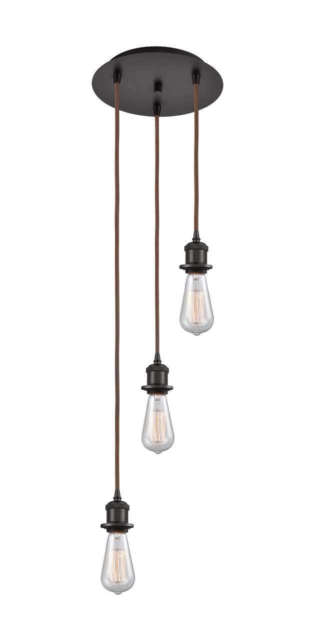 INNOVATIONS 113B-3P-OB-G247 Gorham 3-Light Multi Pendant Oil Rubbed Bronze