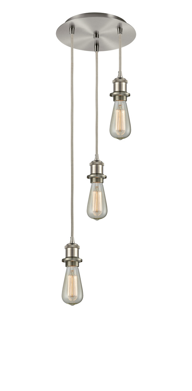 INNOVATIONS 113B-3P-SN-G128-10 Athens 3-Light Multi Pendant Brushed Satin Nickel