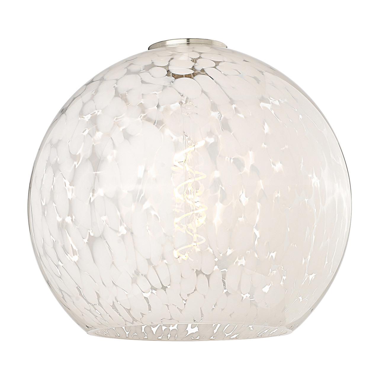 INNOVATIONS 113B-3P-PN-G1216-10WM White Mouchette 3-Light Multi Pendant Polished Nickel