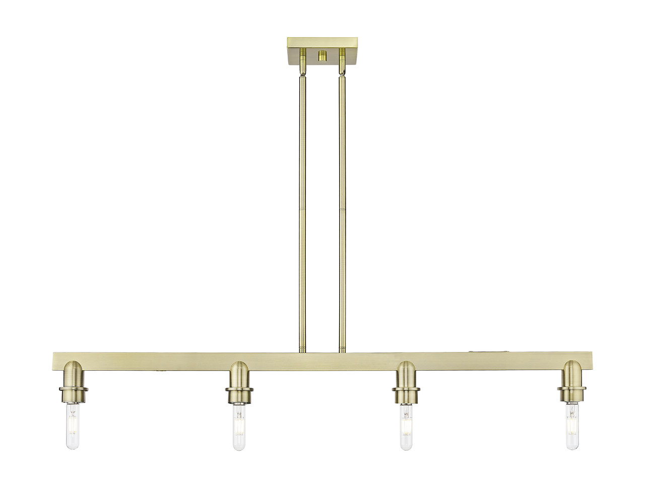 INNOVATIONS 716-4I-AB-G460-7CL Preston 4-Light Island Light Antique Brass