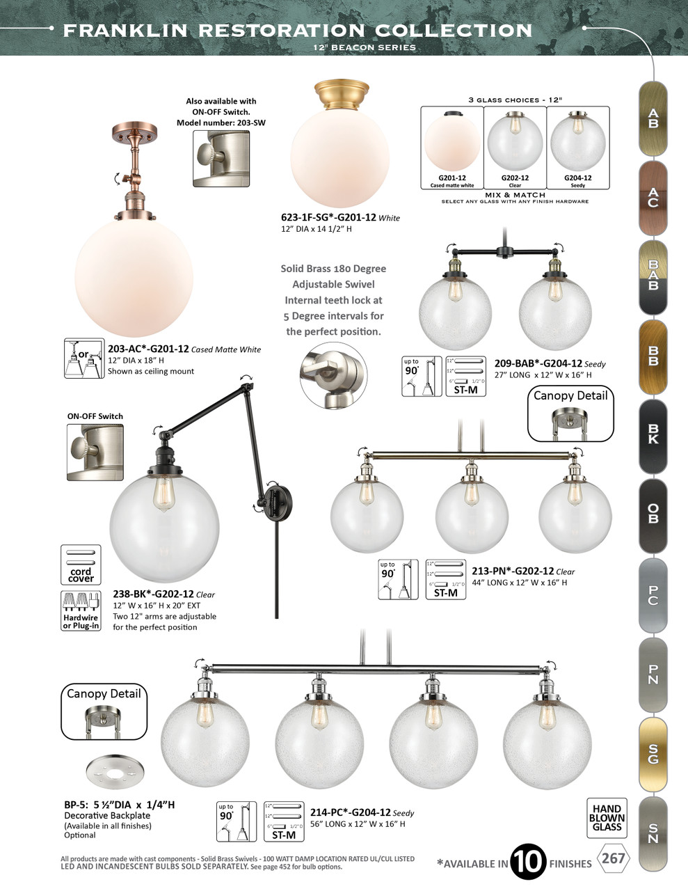INNOVATIONS 209-PC-G208-12 Beacon 2-Light Island Light Polished Chrome