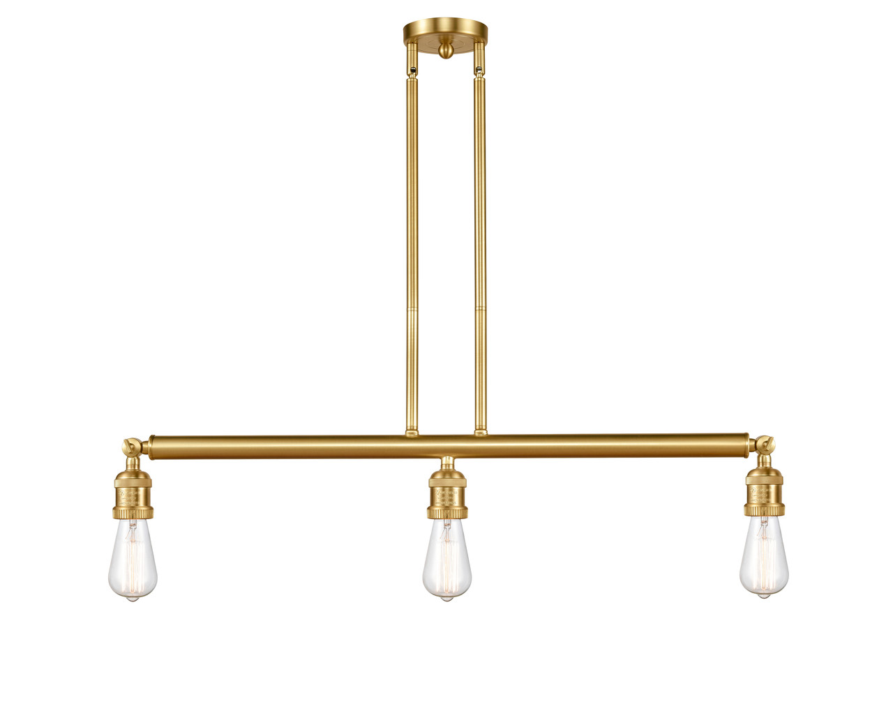 INNOVATIONS 213-SG-G208-10 Beacon 3-Light Island Light Satin Gold