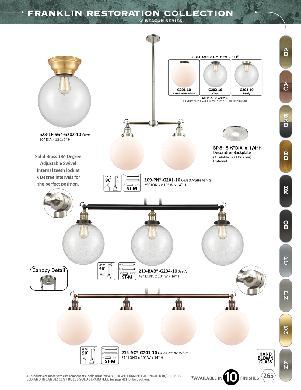 INNOVATIONS 209-OB-G208-10 Beacon 2-Light Island Light Oil Rubbed Bronze