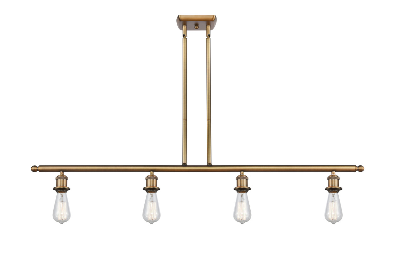 INNOVATIONS 516-4I-BB-G128-10 Athens 4-Light Island Light Brushed Brass