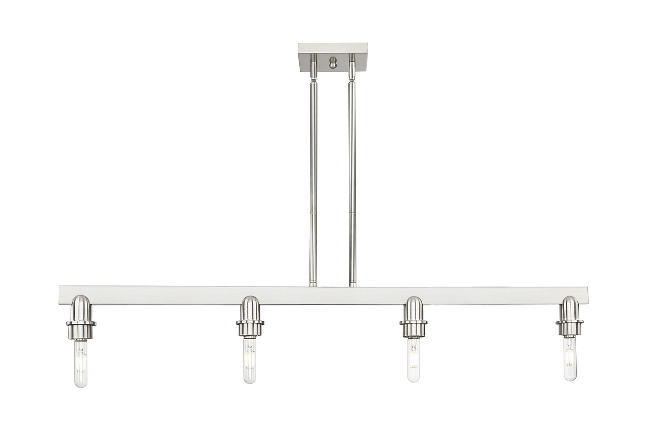 INNOVATIONS 716-4I-SN-G1217-8WV White Venetian 4-Light Island Light Brushed Satin Nickel
