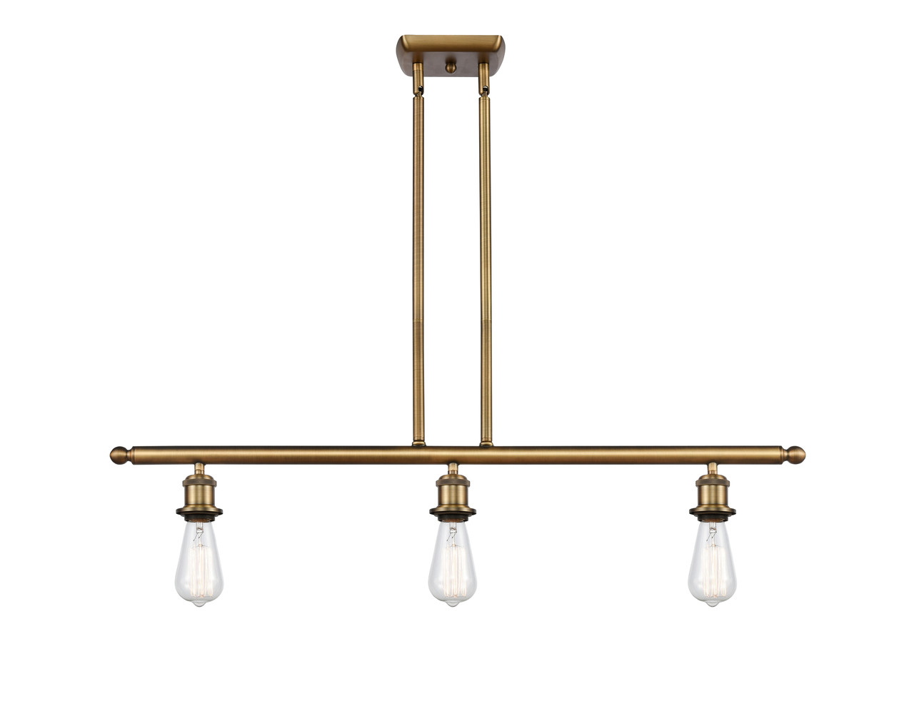 INNOVATIONS 516-3I-BB-G559-8SDY Bridal Veil 3-Light Island Light Brushed Brass