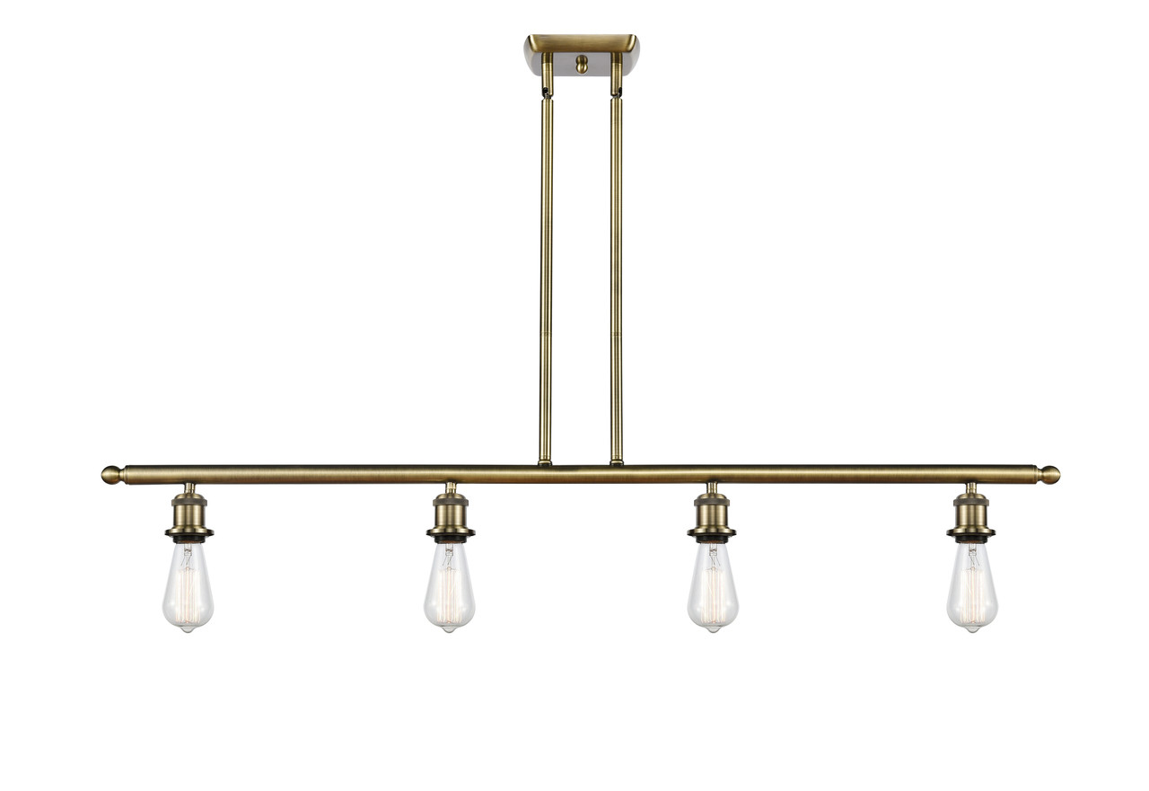 INNOVATIONS 516-4I-AB-G559-8ME Bridal Veil 4-Light Island Light Antique Brass