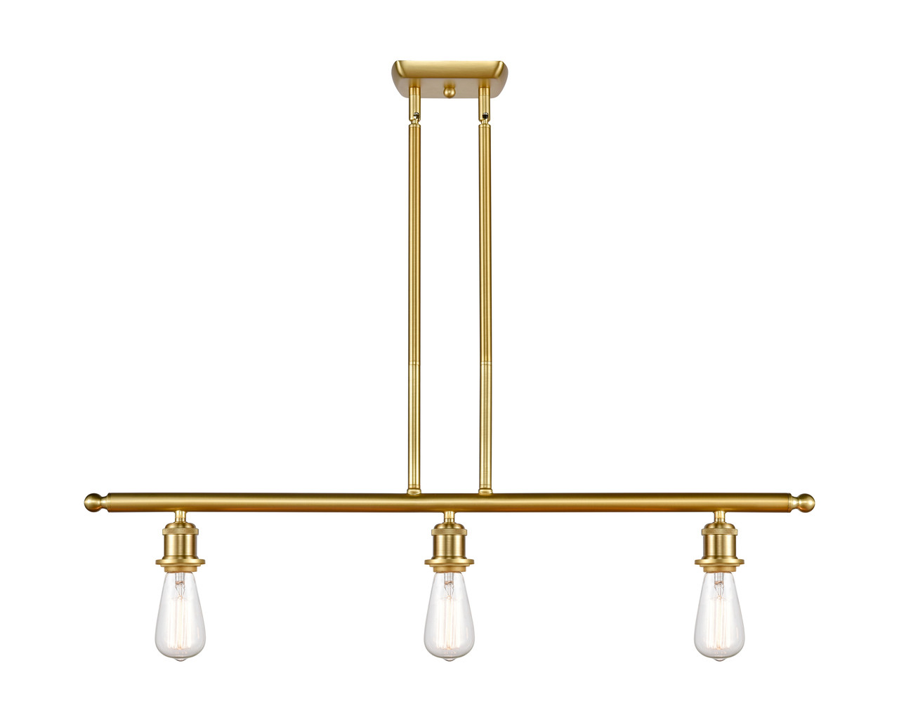 INNOVATIONS 516-3I-SG-G559-8BL Bridal Veil 3-Light Island Light Satin Gold