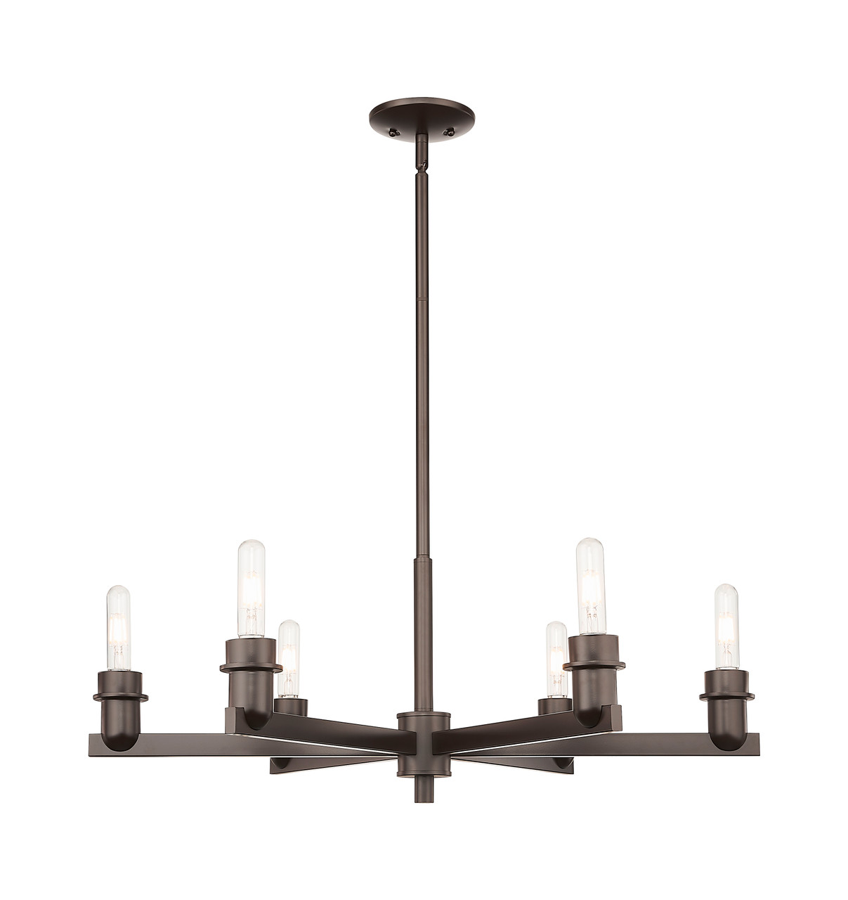 INNOVATIONS 716-6CR-OB-G559-8SDY Bridal Veil 6-Light Chandelier Oil Rubbed Bronze