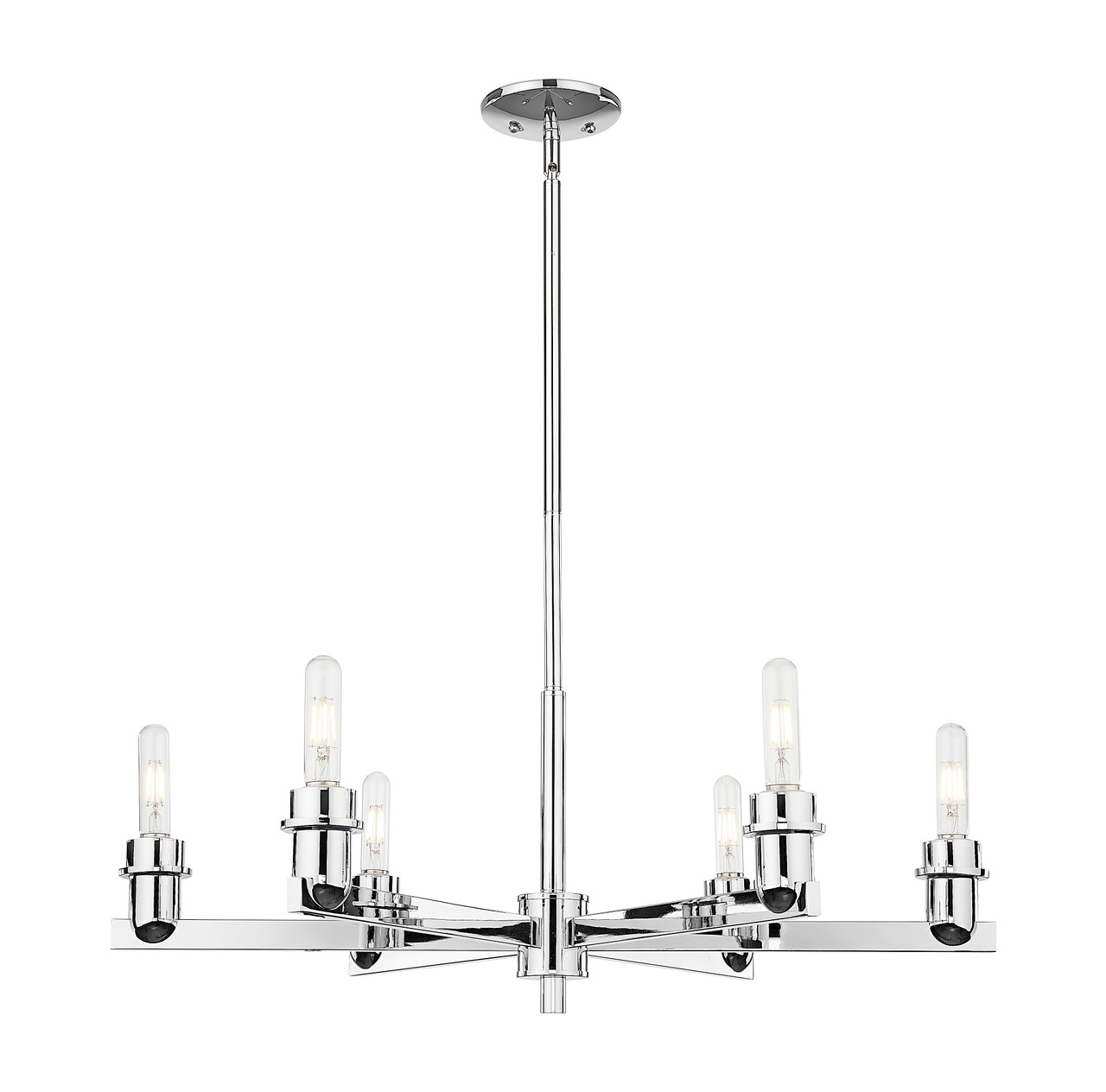 INNOVATIONS 716-6CR-PC-G559-5ME Bridal Veil 6-Light Chandelier Polished Chrome