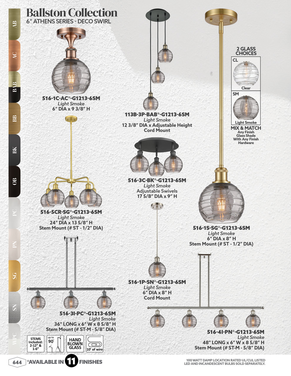 INNOVATIONS 716-6CR-OB-G483-8OP Brookhaven Globe 6-Light Chandelier Oil Rubbed Bronze
