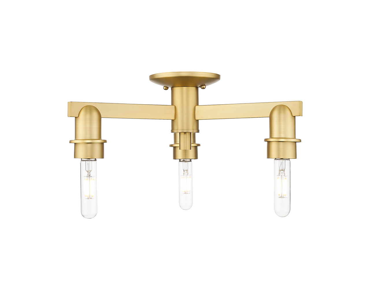 INNOVATIONS 716-3F-SG-G559-8SDY Bridal Veil 3-Light Semi-Flush Mount Satin Gold