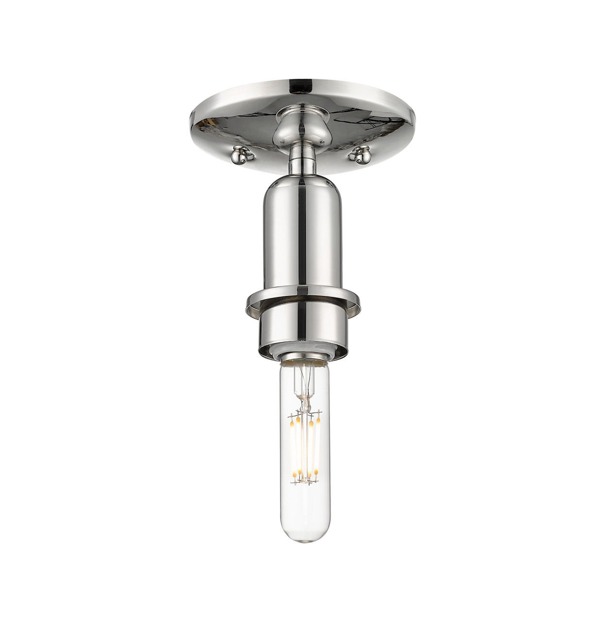 INNOVATIONS 716-1C-PN-G559-12BL Bridal Veil 1-Light Semi-Flush Mount Polished Nickel